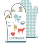 Voir la diapositive 3 : Les Ateliers du Linge Lot gant et manique 100% coton 185gsm cap normand