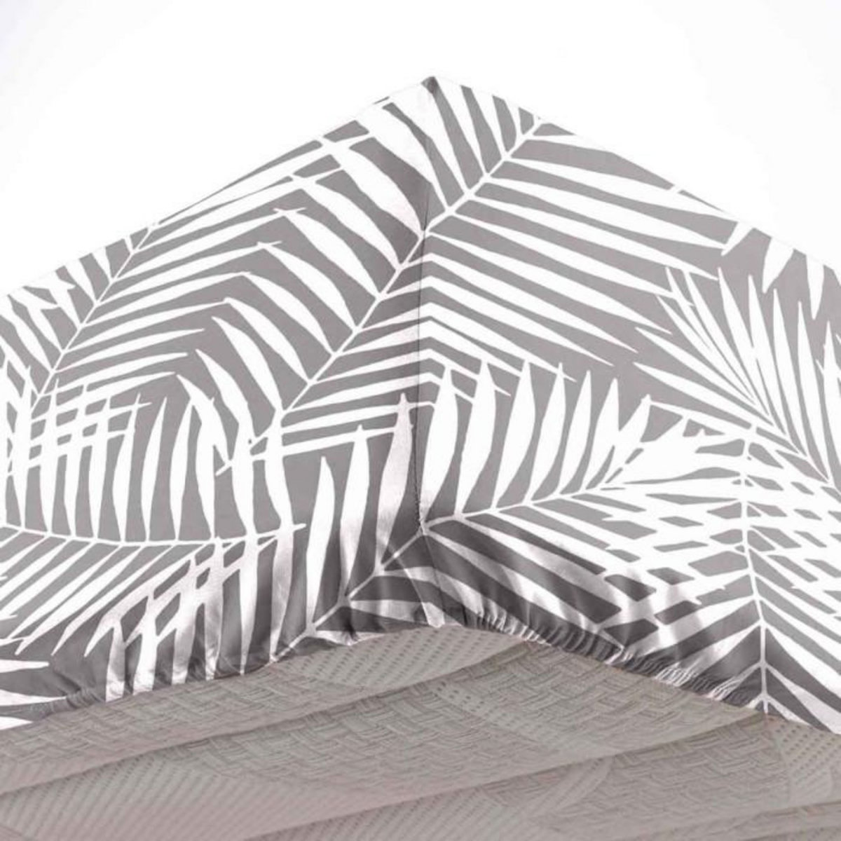 Paris Prix Drap Housse en Coton  Botania  90x190cm Gris