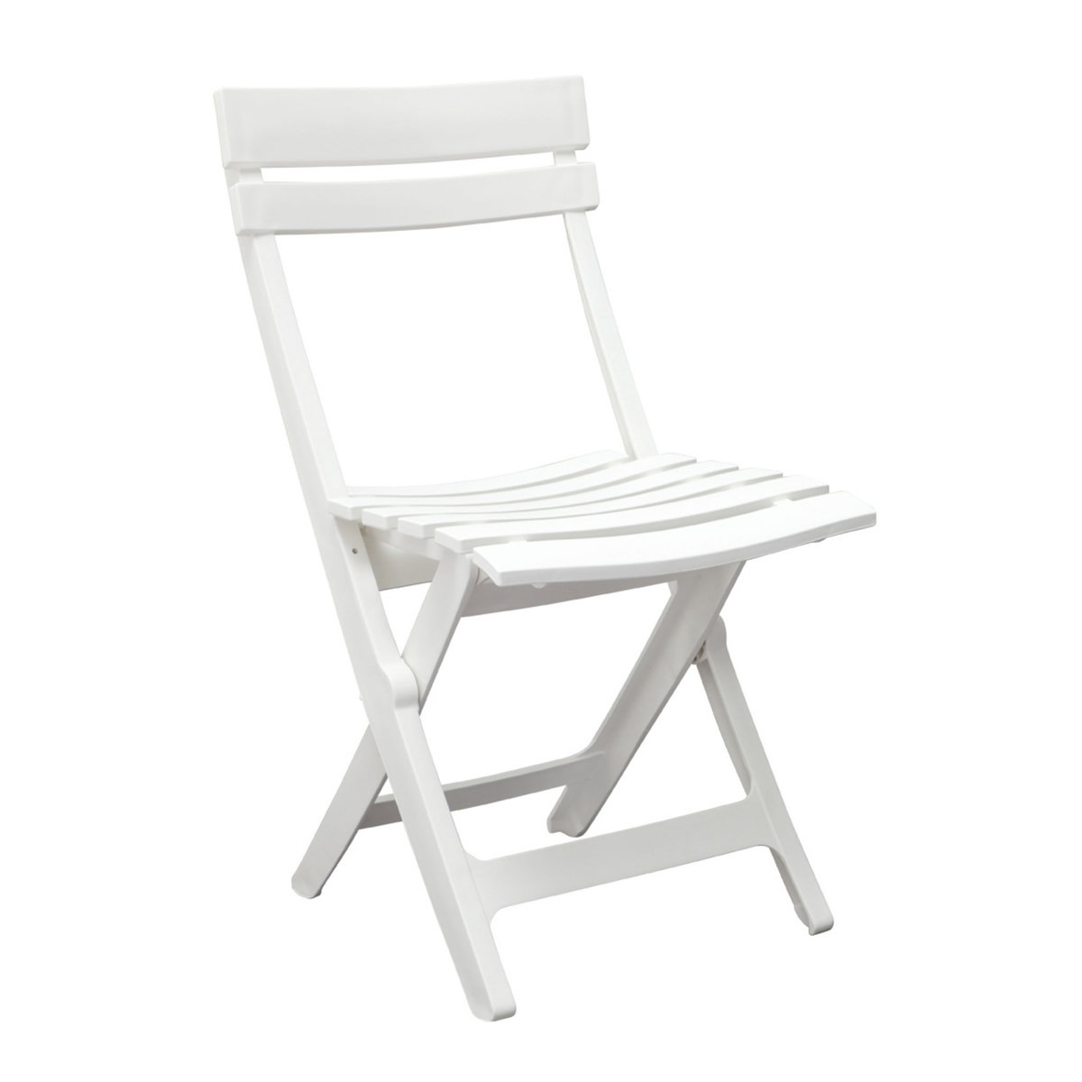 GROSFILLEX Chaise de jardin pliante - Résine - Blanc - MIAMI