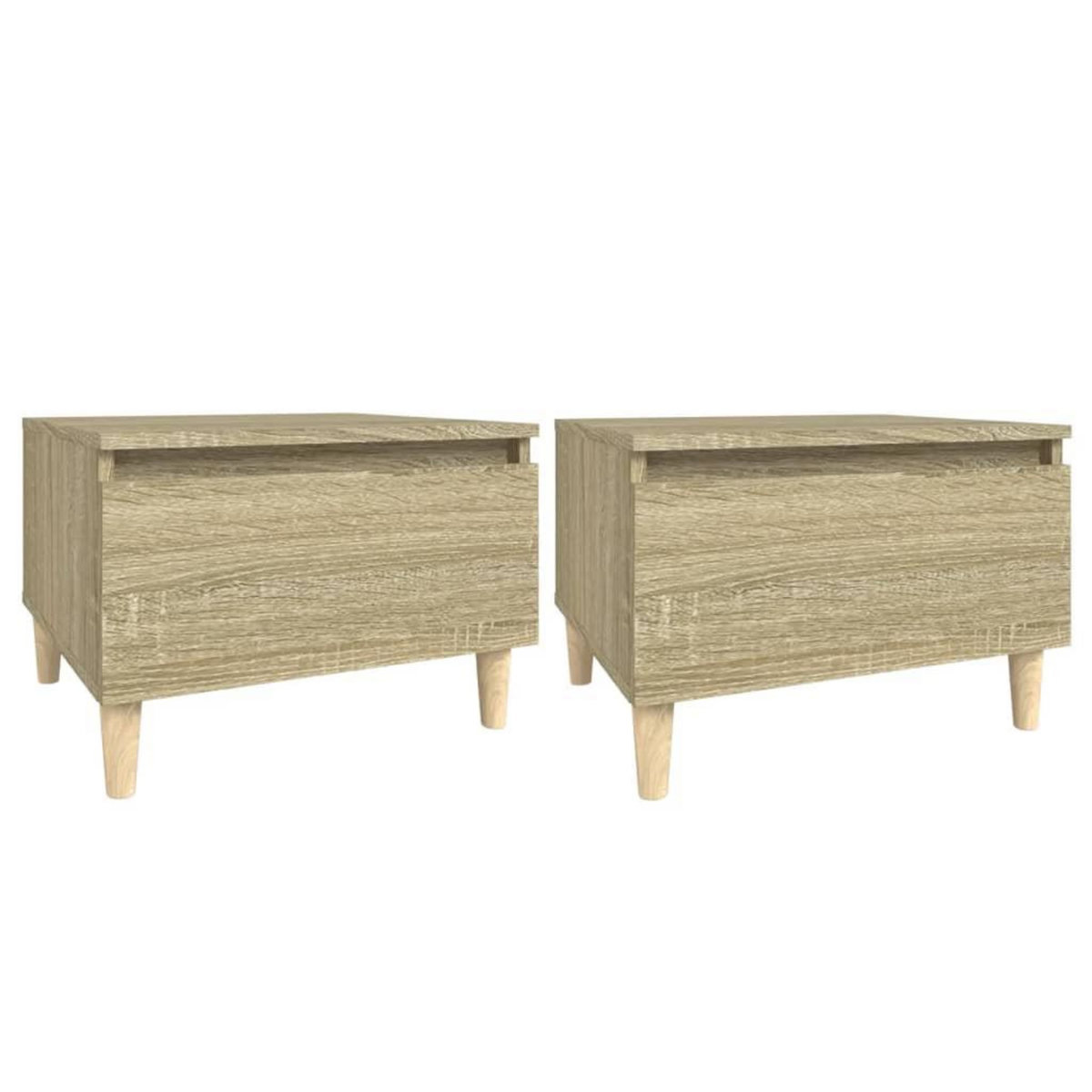 VIDAXL Tables d'appoint 2 pcs Chene sonoma 50x46x35 cm Bois ingenierie