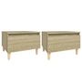 Voir la diapositive 2 : VIDAXL Tables d'appoint 2 pcs Chene sonoma 50x46x35 cm Bois ingenierie