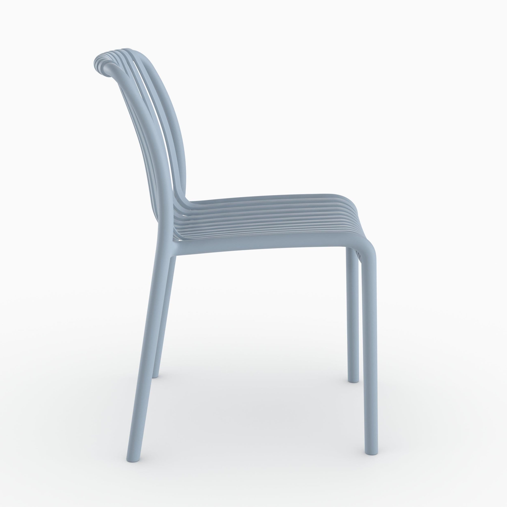 Voir la diapositive 6 : MAISON PAVANE Lot de 2 chaises de jardin empilables en plastique bleu pastel-duli