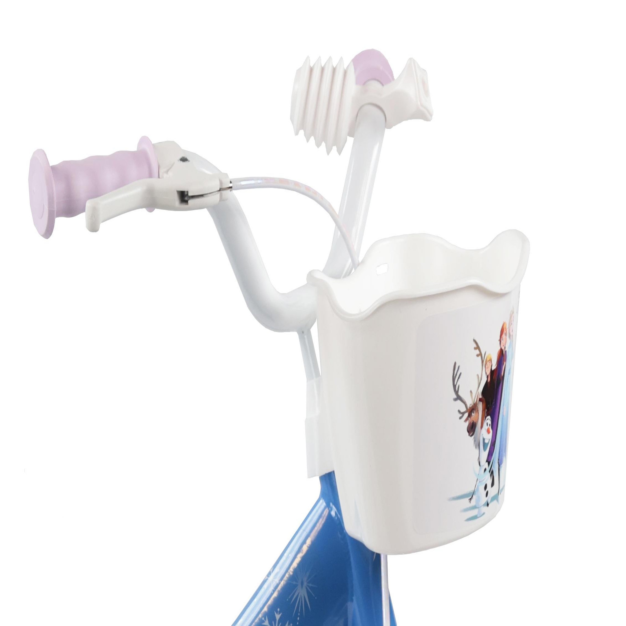Voir la diapositive 2 : Disney La Reine des Neiges Vélo enfant - Vélo 12  Fille Reine de Neiges pour enfant de 2 à 4 ans avec stabilisateurs - 1 frein & panier avant et porte poupée.