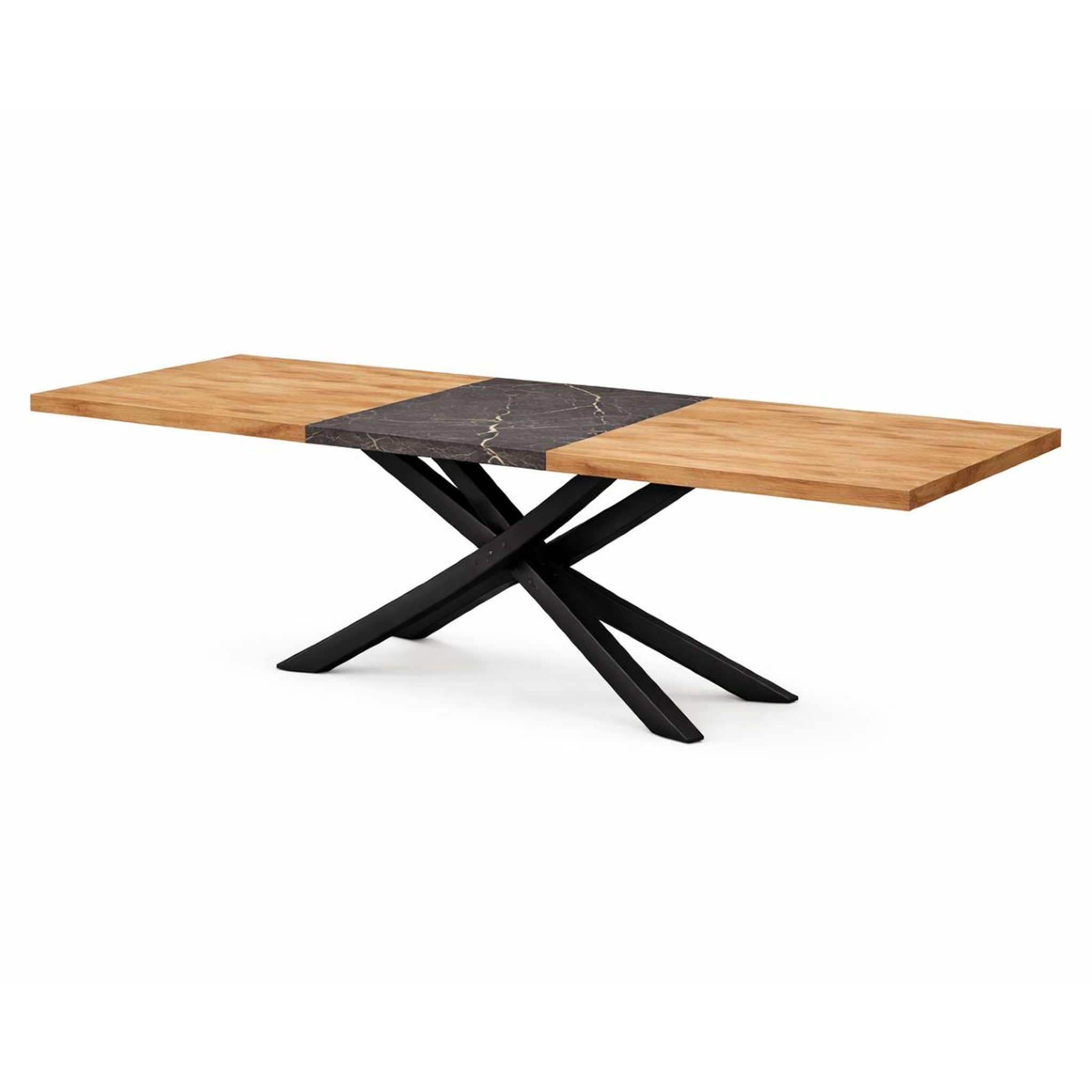 JLC KREATION Table de salle à manger moderne avec allonge racha