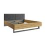 Voir la diapositive 3 : BEST MOBILIER Nicosie - lit - 160x200 cm - en bois et velours côtelé