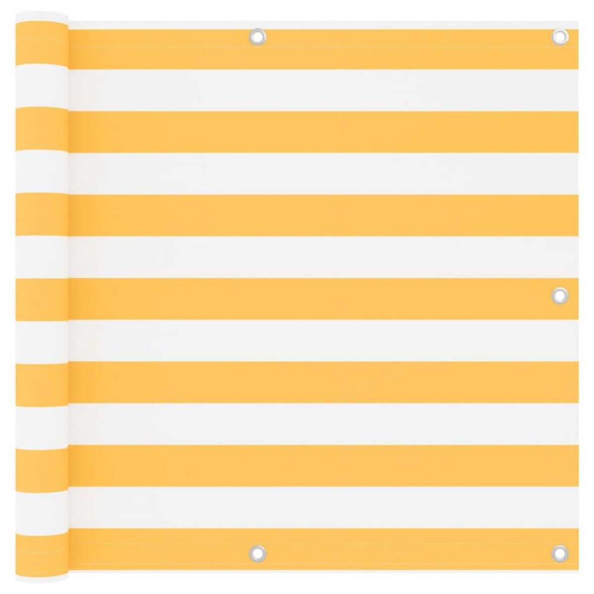 VIDAXL Ecran de balcon Blanc et jaune 90x600 cm Tissu Oxford