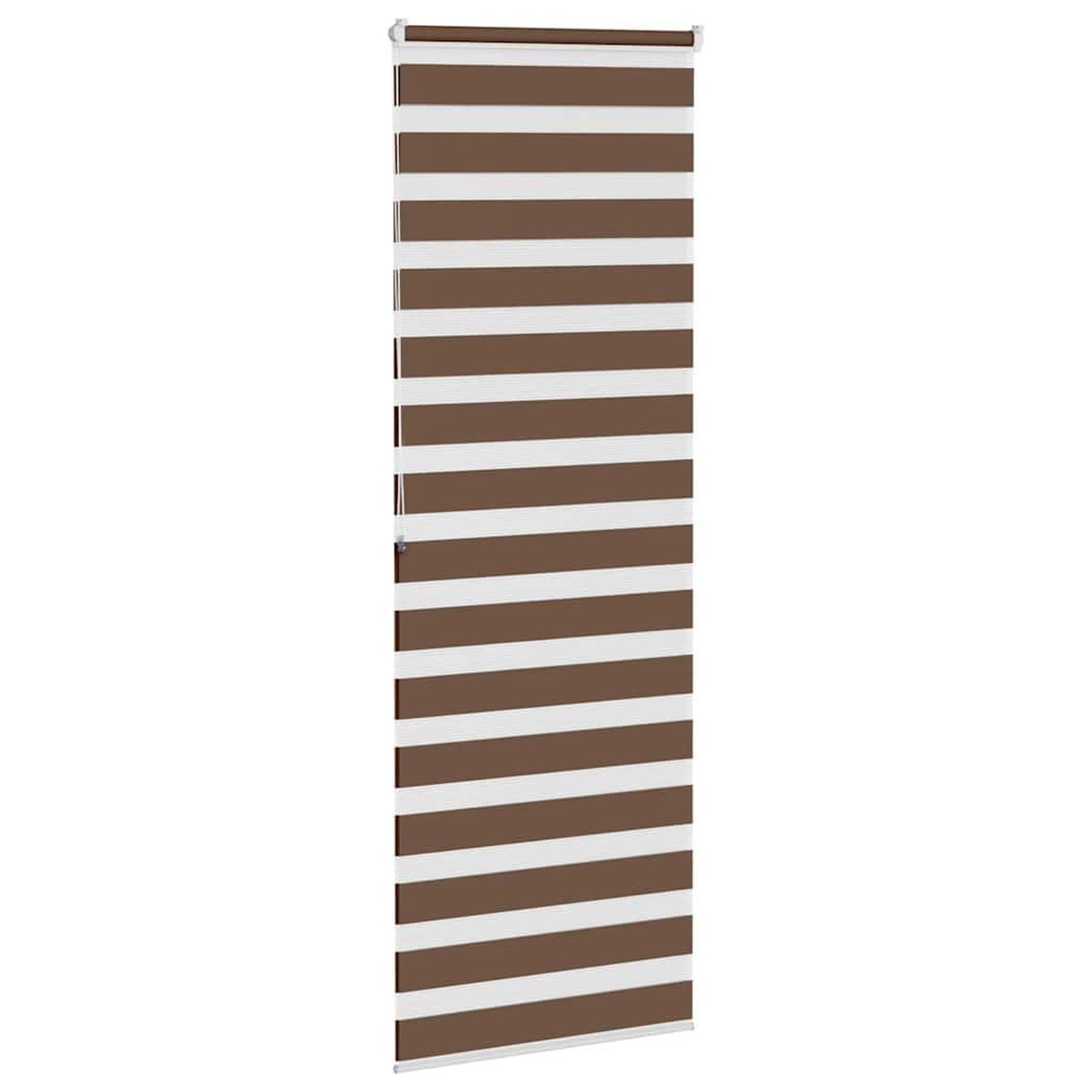 Voir la diapositive 4 : VIDAXL Store zebre marron 75x200 cm largeur du tissu 70,9 cm polyester