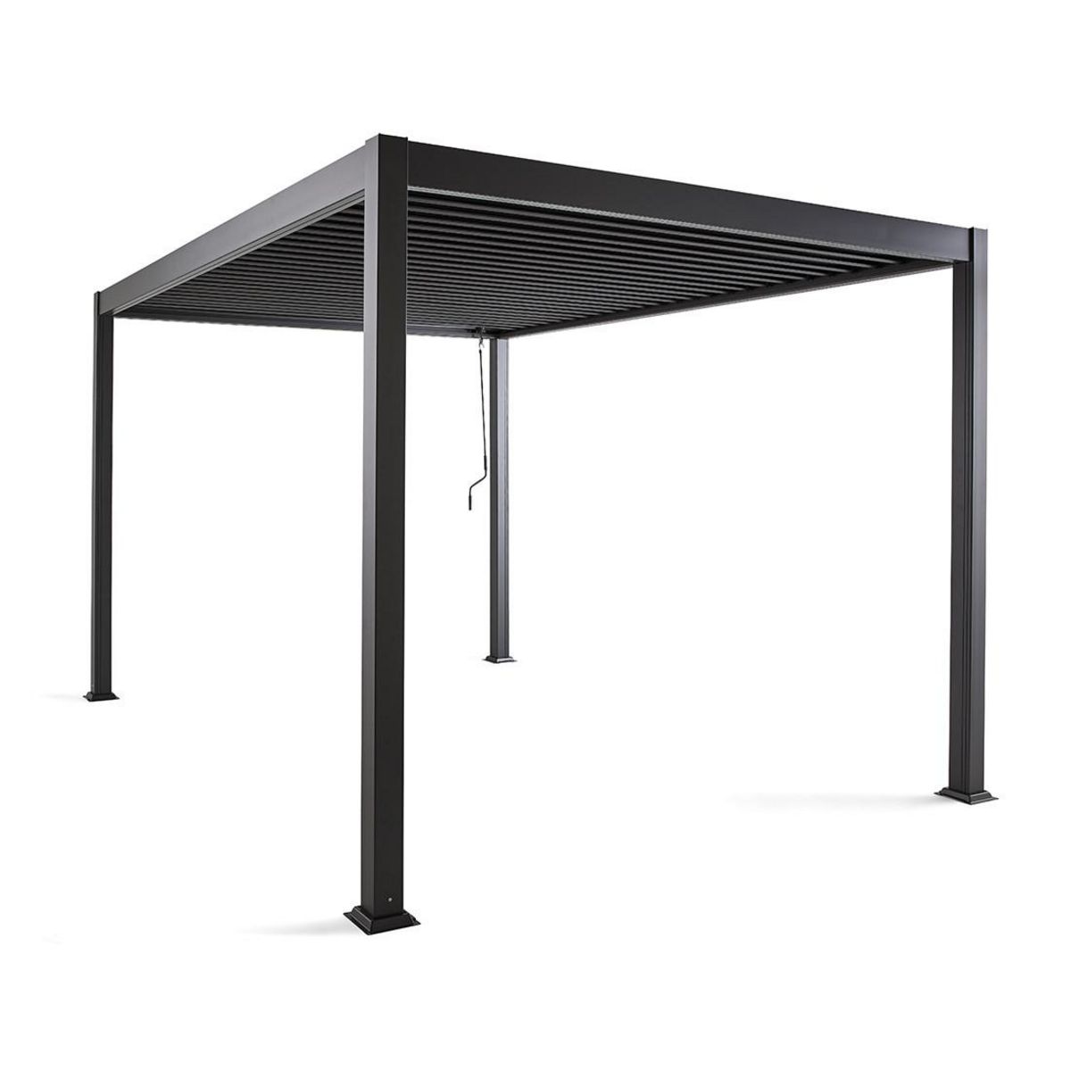 BEST MOBILIER Cherry - pergola bioclimatique - aluminium - 3x3m - gris anthracite