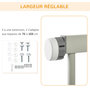 Voir la diapositive 6 : PAWHUT Barrière de sécurité animaux - longueur réglable dim. 75-103 cm - porte double verrouillage, ouverture double sens -sans perçage - acier ABS gris