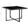 Voir la diapositive 5 : VIDAXL Table de jardin Noir 109x107x74 cm Resine tressee et verre