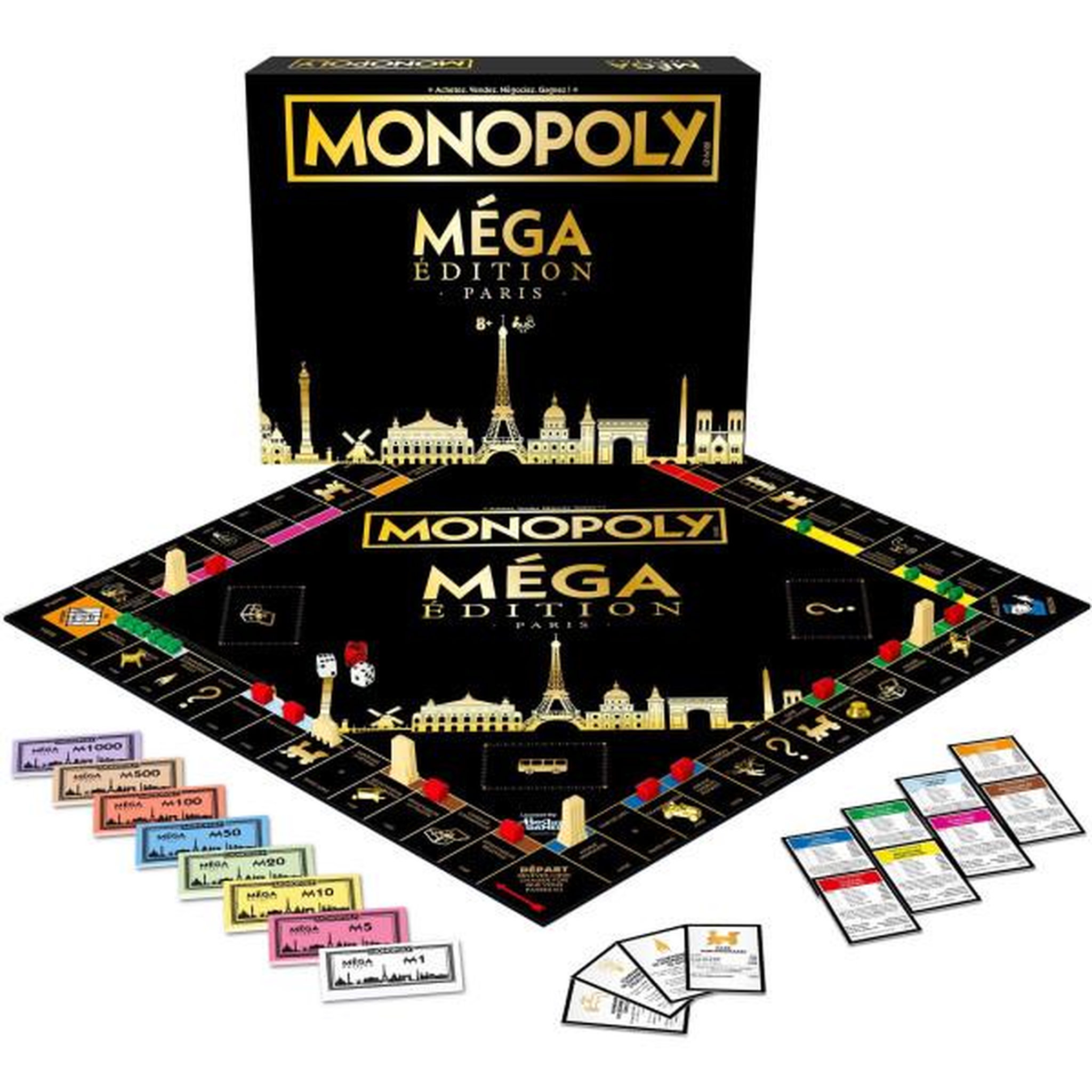 Winning Moves MONOPOLY Mega Paris - Jeu de société - WINNING MOVES - Des 8 ans