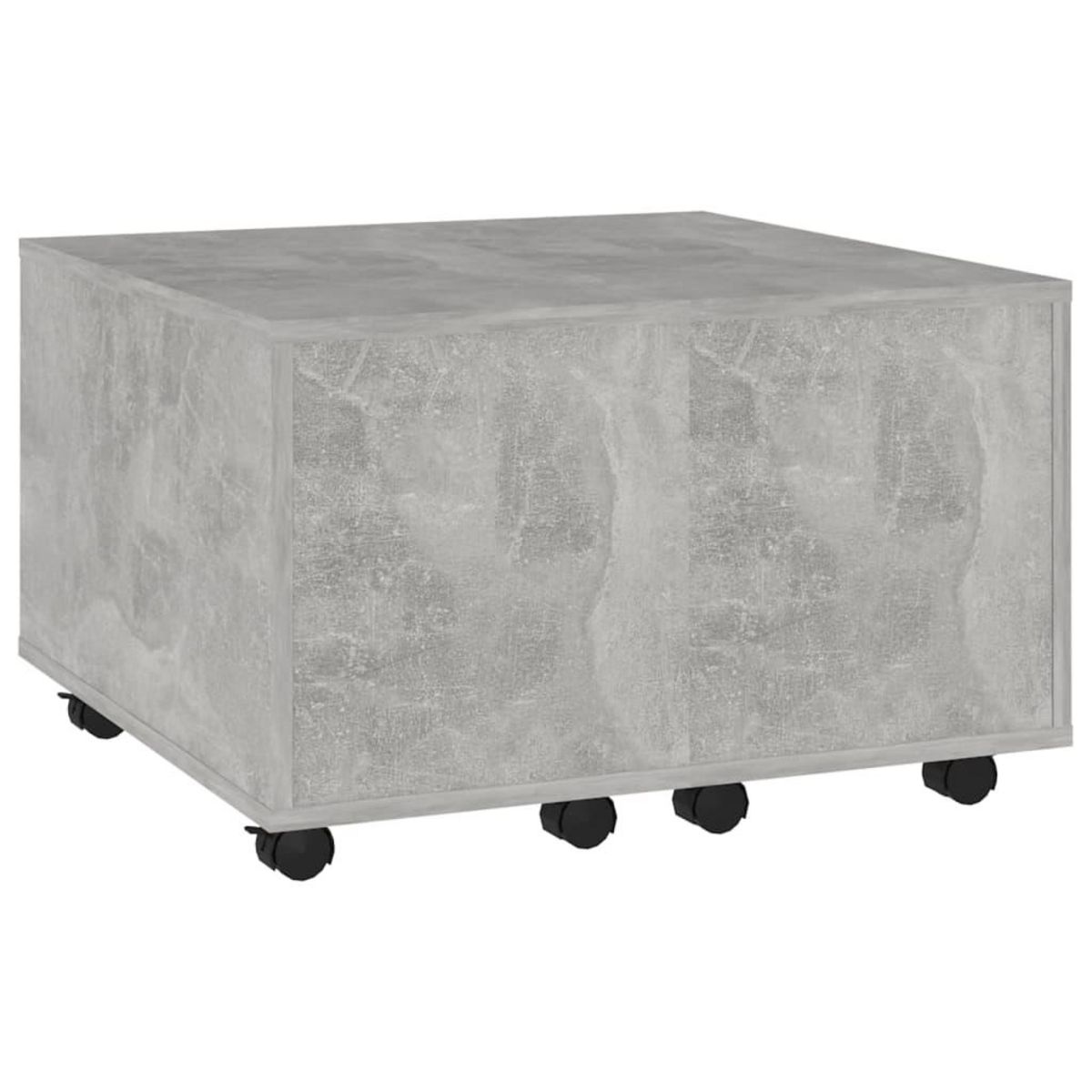 VIDAXL Table basse gris beton 60x60x38 cm bois d'ingenierie