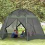 Voir la diapositive 2 : OUTSUNNY Tente de camping familiale 6-8 personnes - tente hexagonale - avec sac de transport et piquets de sol - dim. 493L x 493L x 240H cm fibre verre polyester - vert