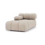 LISA DESIGN Ruby - module d'assise méridienne gauche en velours texturé. Coloris disponibles : Orange, Beige, Noir, Bleu, Gris