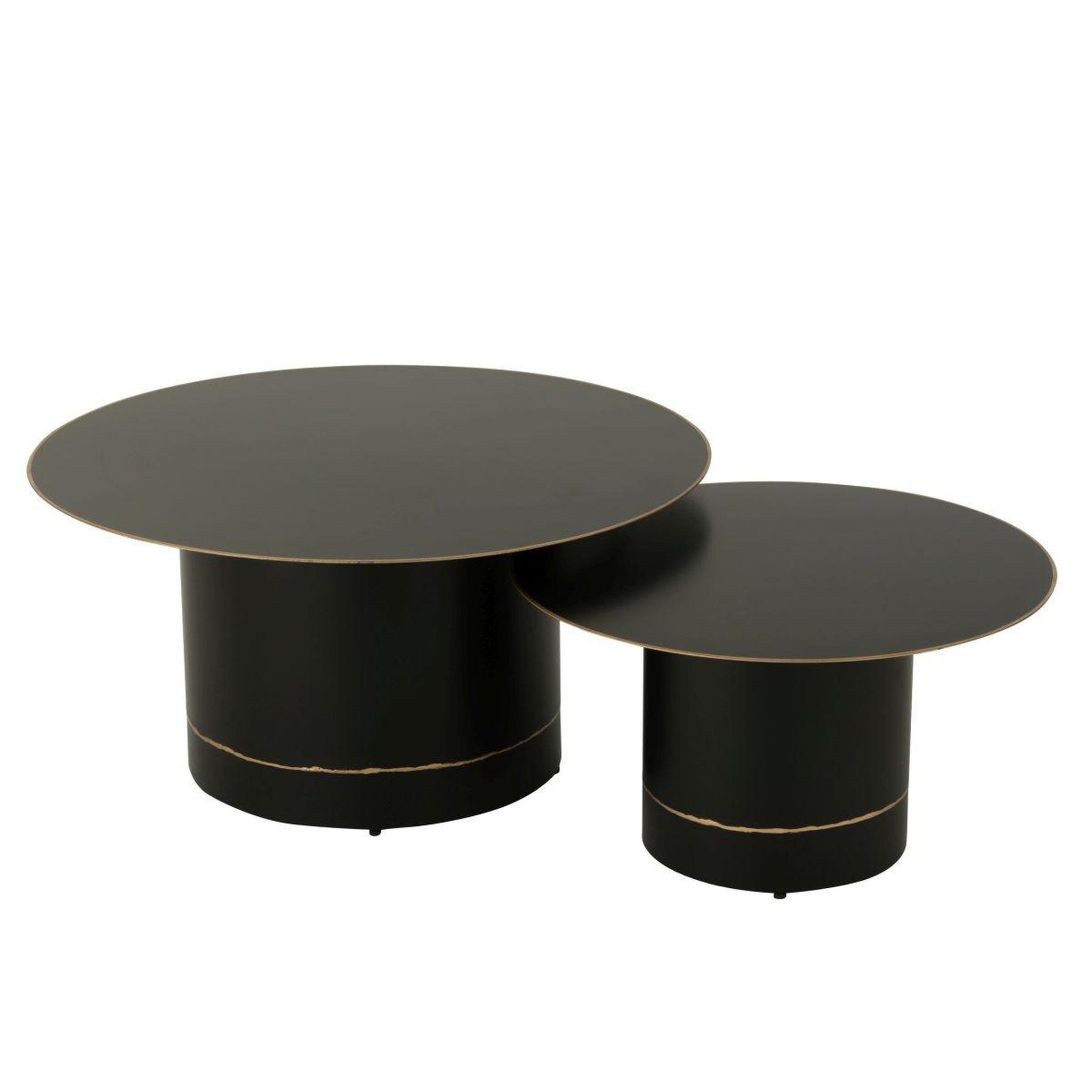 Voir la diapositive 4 : J-LINE Table basse en métal  border  80cm noir