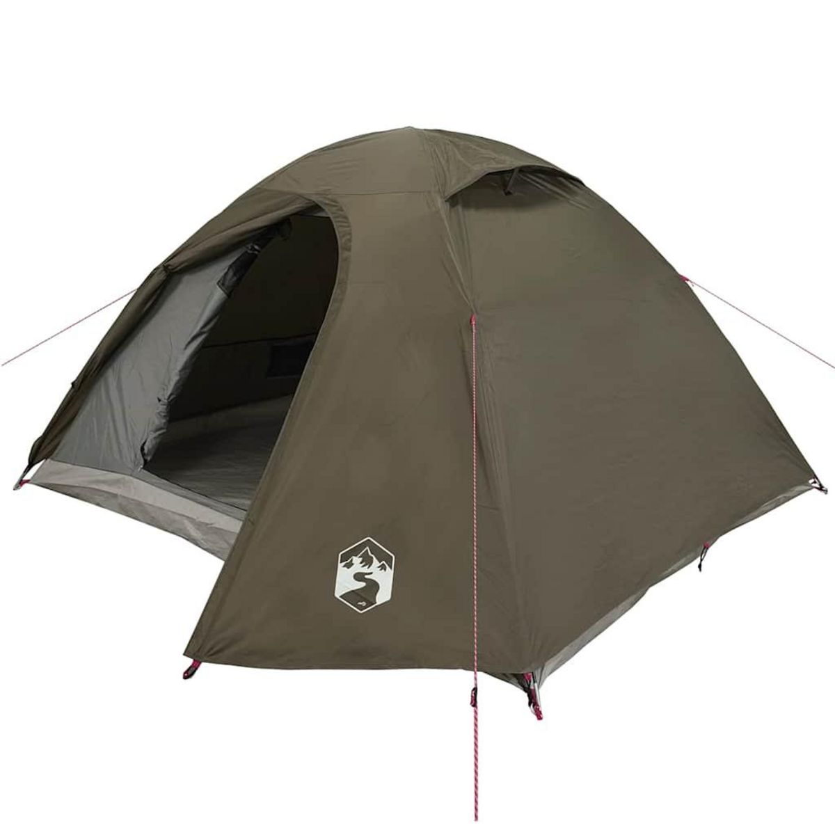 VIDAXL Tente de camping a dome 4 personnes marron impermeable
