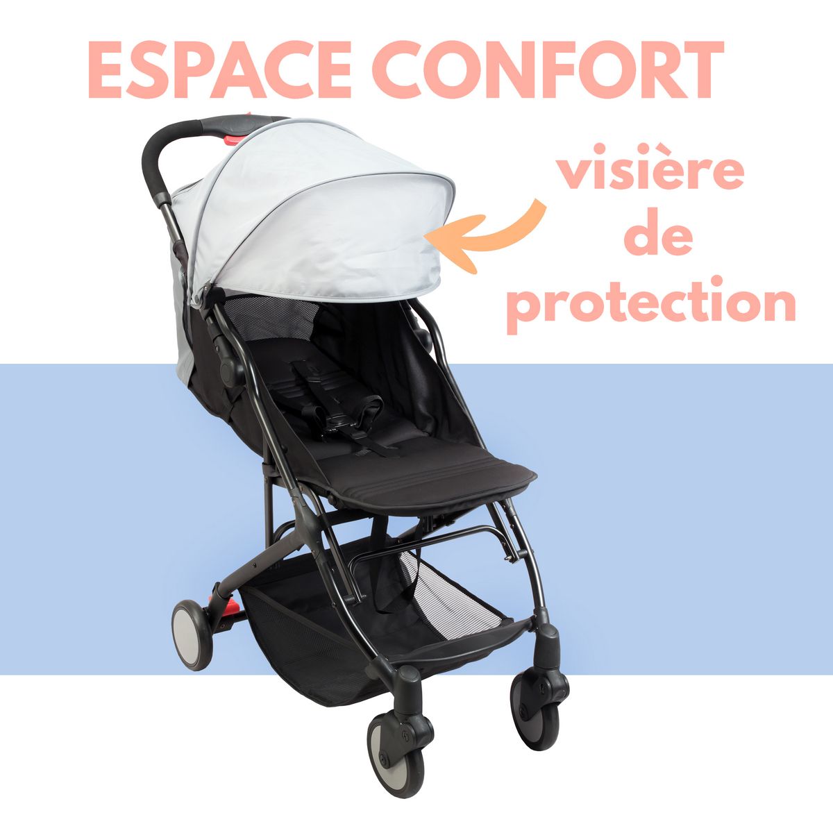 BAMBISOL Poussette Shopper ultra-compacte YUKO II - Noir