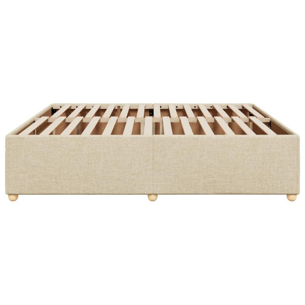 VIDAXL Cadre de lit sans matelas creme 180x200 cm tissu