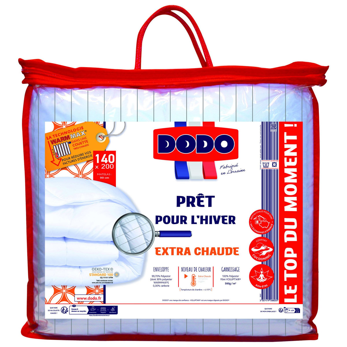 DODO Couette extra chaude polyester WarmMax 500 g/m² PRÊT POUR L'HIVER
