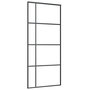 Voir la diapositive 2 : VIDAXL Porte coulissante Verre ESG depoli et aluminium 90x205 cm Noir