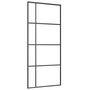 Voir la diapositive 2 : VIDAXL Porte coulissante Verre ESG depoli et aluminium 90x205 cm Noir