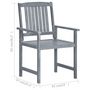 Voir la diapositive 6 : VIDAXL Chaises de jardin et coussins lot de 4 Gris Bois acacia massif