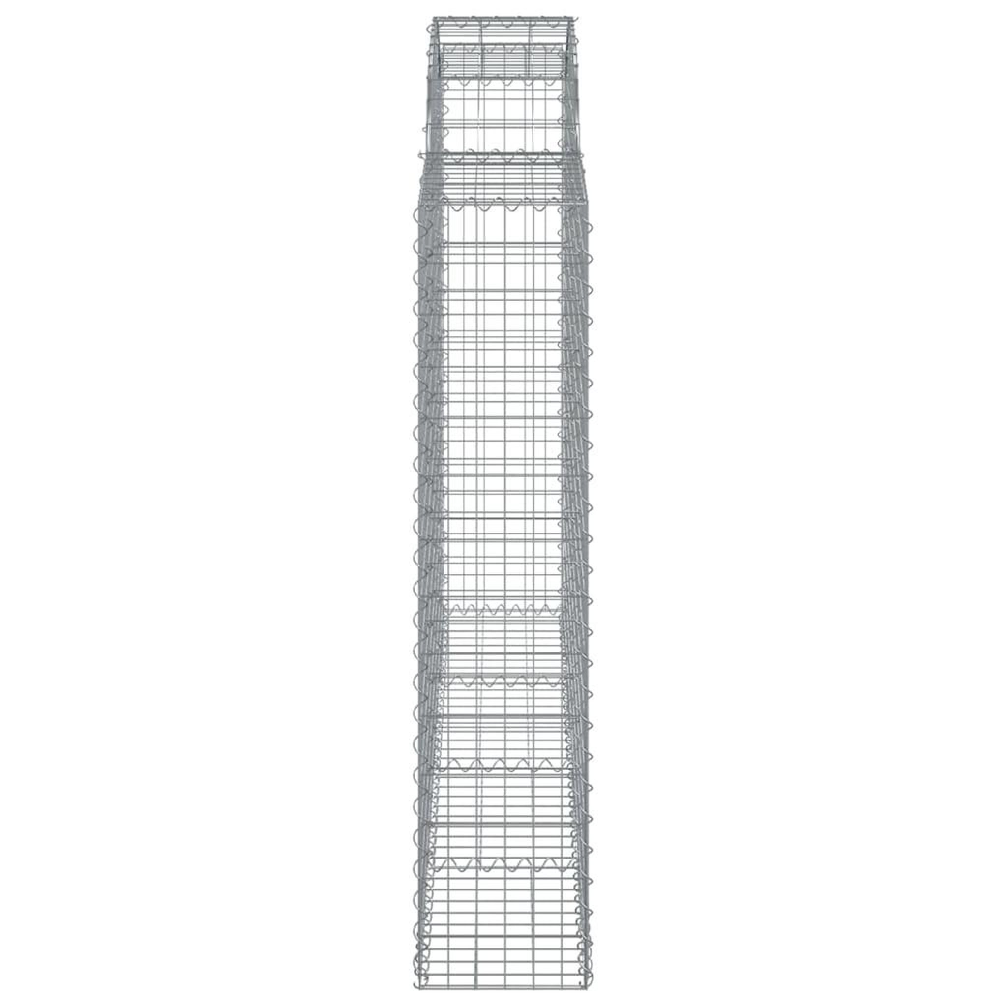 Voir la diapositive 5 : VIDAXL Paniers a gabions arques 3 pcs 200x30x140/160 cm Fer galvanise