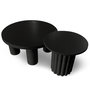 Voir la diapositive 2 : Paris Prix Lot de 2 Tables Basses Rondes  Ericka  80cm Noir