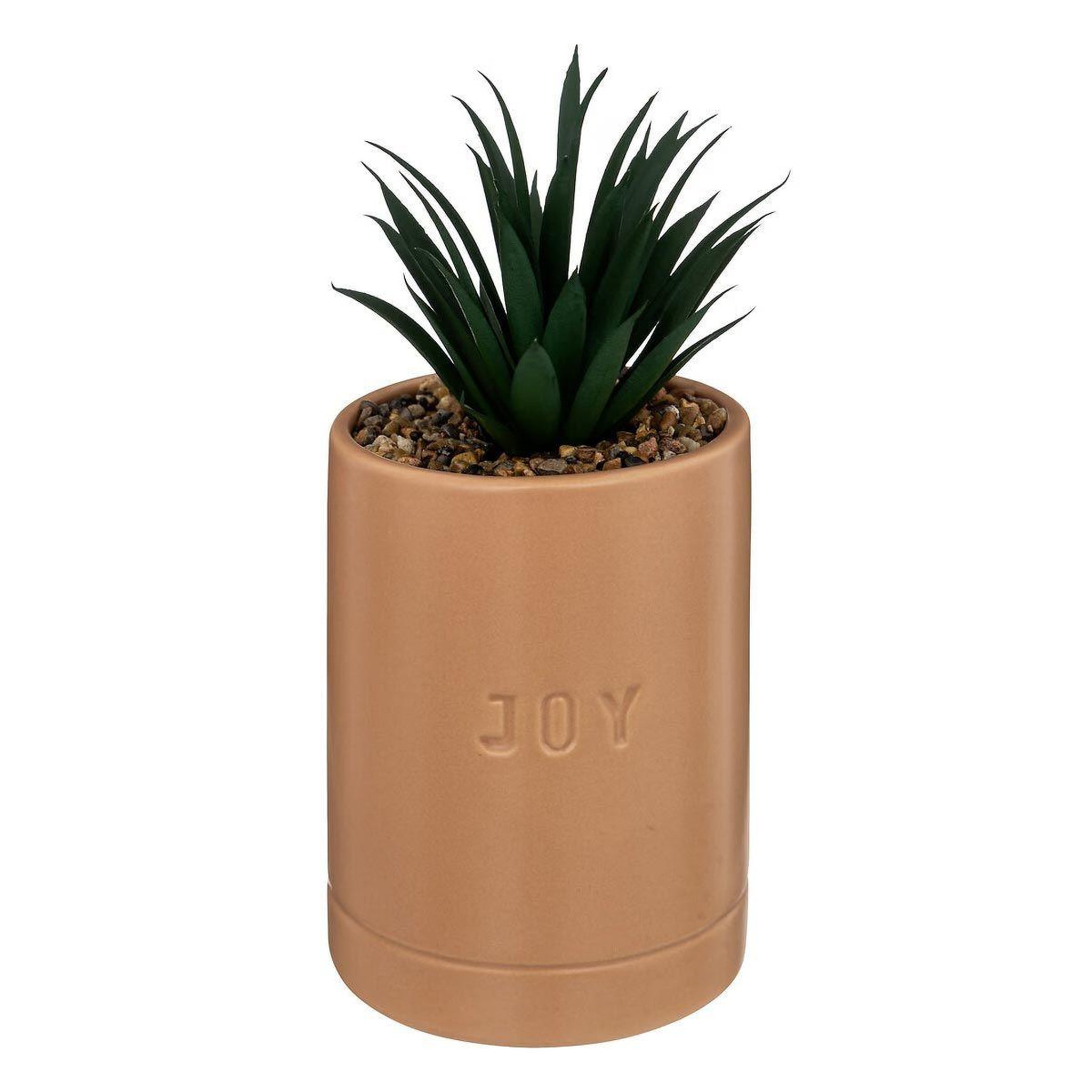 Voir la diapositive 1 : ATMOSPHERA Plante artificielle en pot  joy  20cm ambre