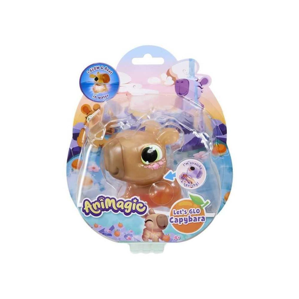 GOLIATH Animagic - GOLIATH - Let's Glo Capybara - Animal intéractif - Marron