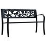 Voir la diapositive 1 : VIDAXL Banc de jardin 125 cm Noir Acier