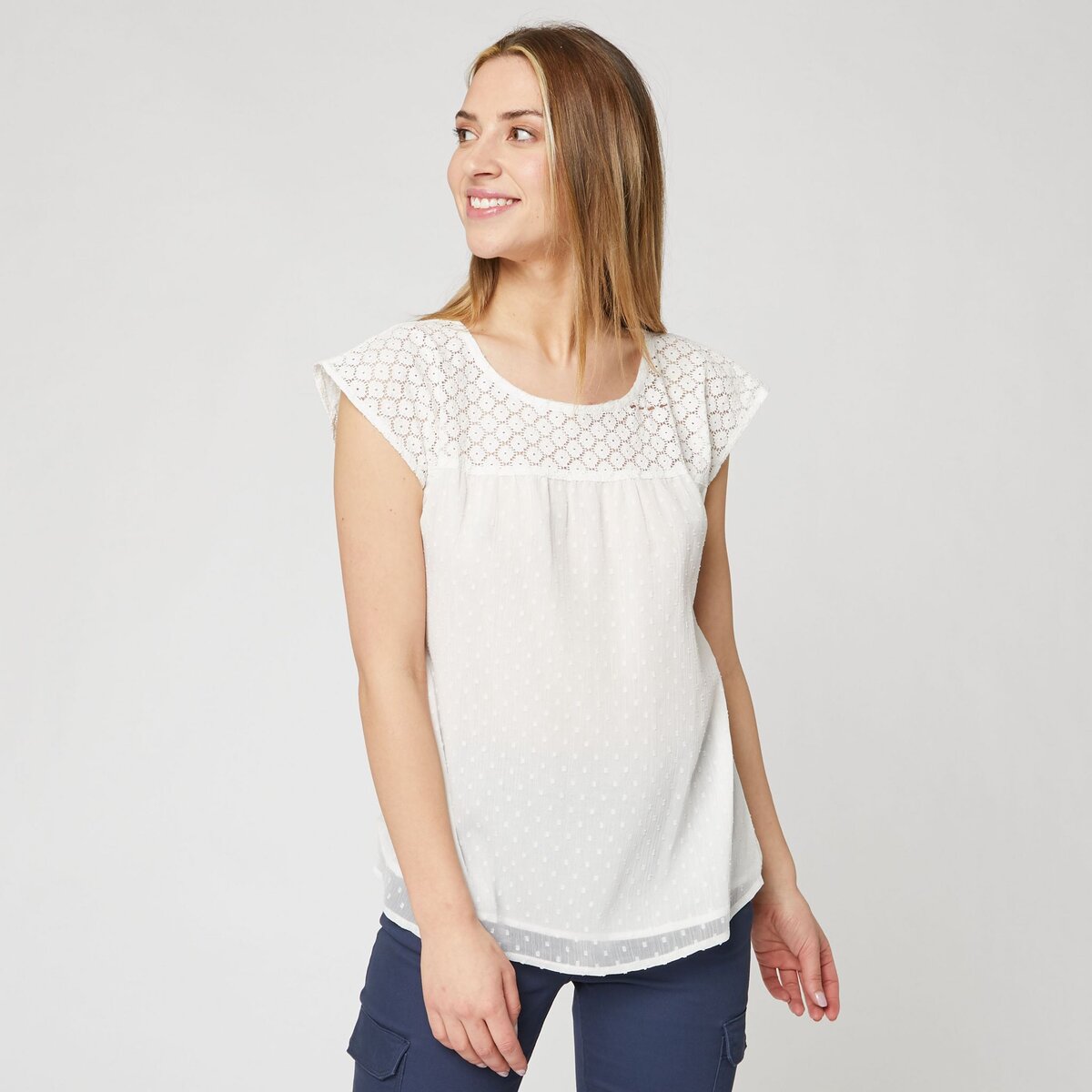 Tee shirt en dentelle cheap pas cher