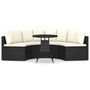 Voir la diapositive 3 : VIDAXL Salon de jardin 5 pcs avec coussins Resine tressee Noir