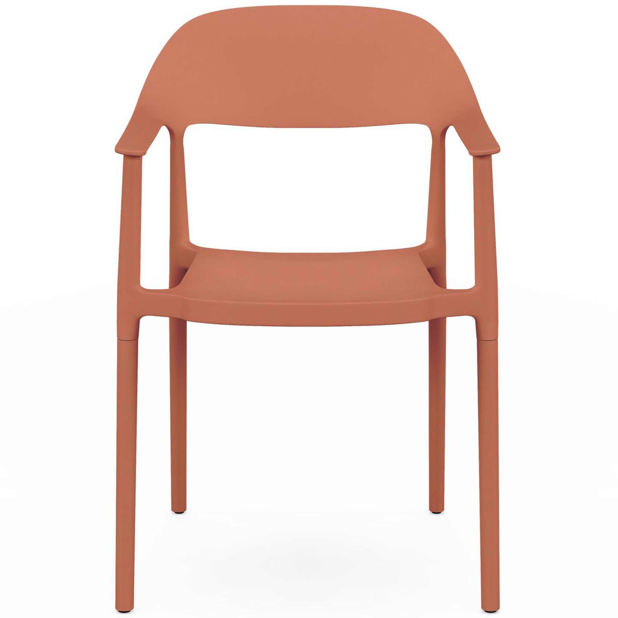Voir la diapositive 3 : ID MARKET Lot de 4 chaises de jardin empilables suzon en polypropylène terracotta