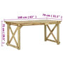 Voir la diapositive 6 : VIDAXL Table de jardin 160x79x75 cm Bois