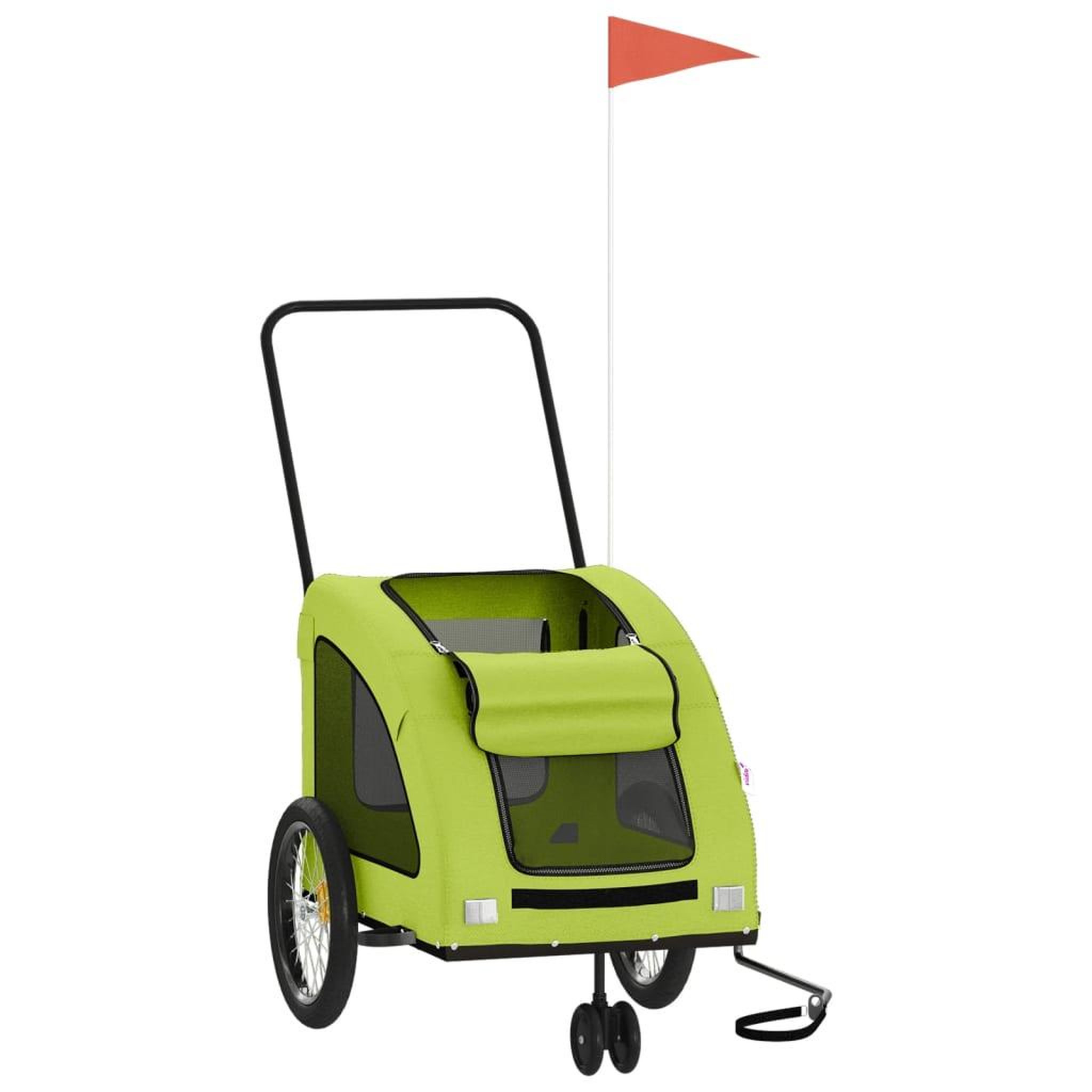 Voir la diapositive 3 : VIDAXL Remorque de velo pour animaux de compagnie vert