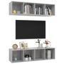 Voir la diapositive 3 : VIDAXL Meubles TV muraux 2 pcs Gris beton Bois d'ingenierie