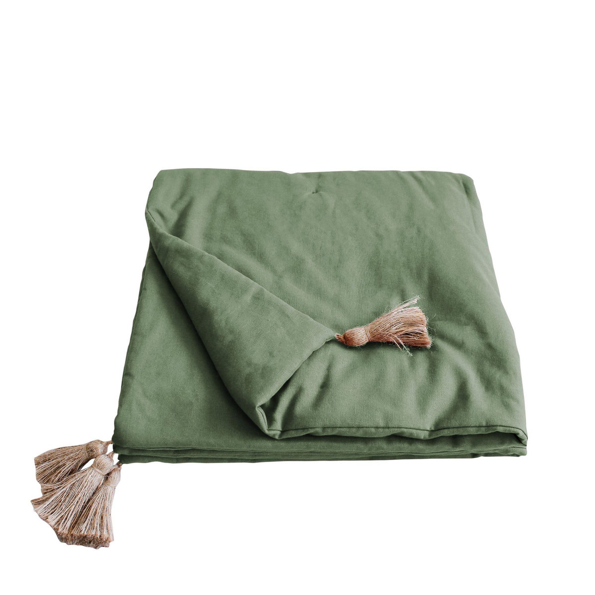 TOILINUX Edredon en coton avec pompons