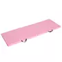 HOMCOM Tapis de gymnastique yoga pilates fitness pliable portable grand confort 180L x 60l x 5H cm revêtement synthétique rose
