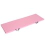 HOMCOM Tapis de gymnastique yoga pilates fitness pliable portable grand confort 180L x 60l x 5H cm revêtement synthétique rose