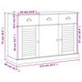Voir la diapositive 6 : VIDAXL Buffet avec tiroirs VIGO 113x40x75 cm bois massif de pin