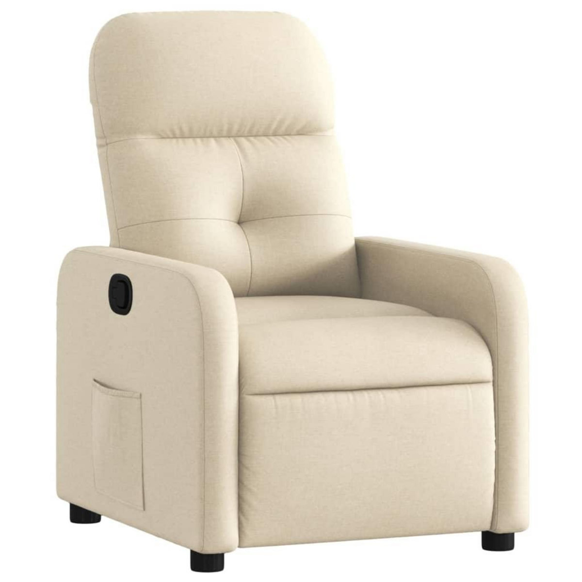 VIDAXL Fauteuil inclinable Creme Tissu