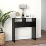 Voir la diapositive 3 : VIDAXL Table console noir 78x30x80 cm bois d'ingenierie