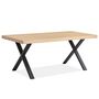 Voir la diapositive 1 : BEST MOBILIER Elsa - table à manger - effet bois et noir - 6 personnes