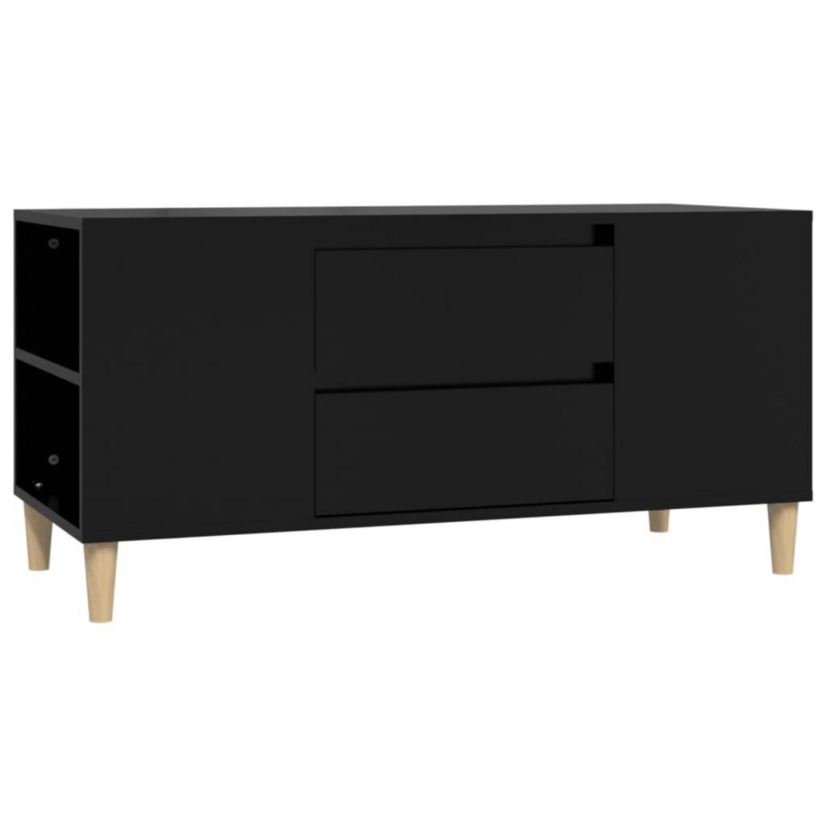 VIDAXL Meuble TV Noir 102x44,5x50 cm Bois d'ingenierie