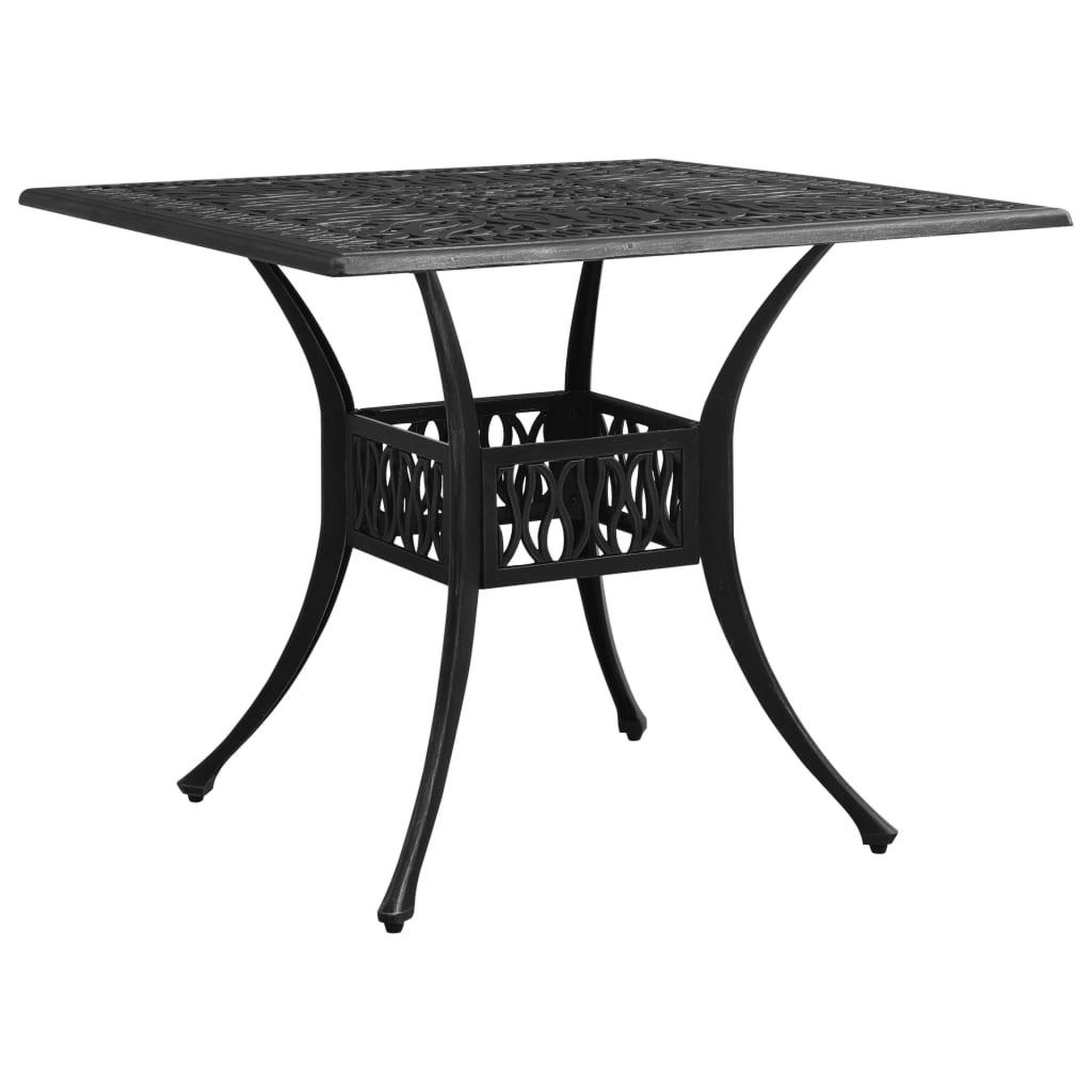 VIDAXL Table de jardin Noir 90x90x73 cm Aluminium coule