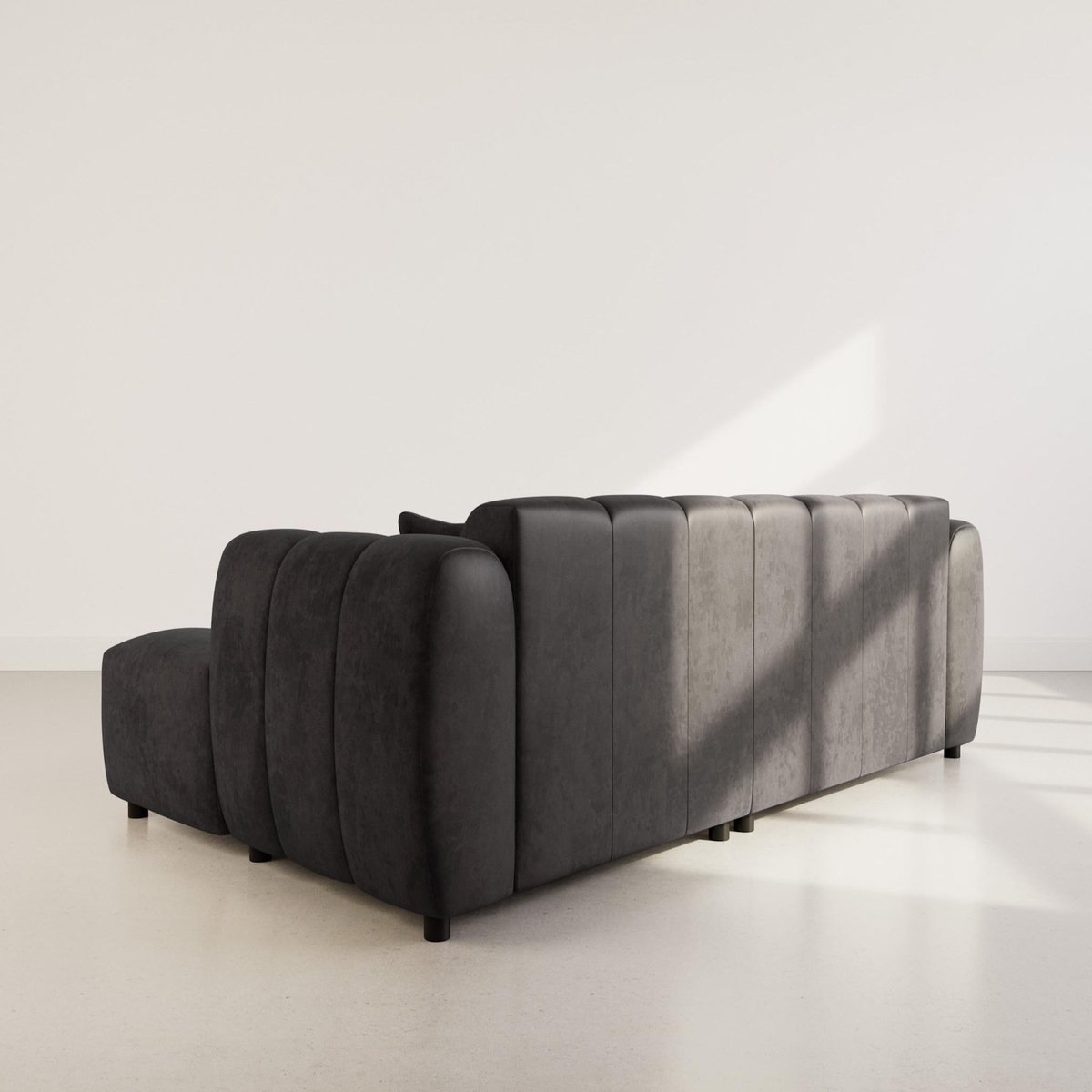 LISA DESIGN Curtis - canapé d'angle droit 4 places en simili