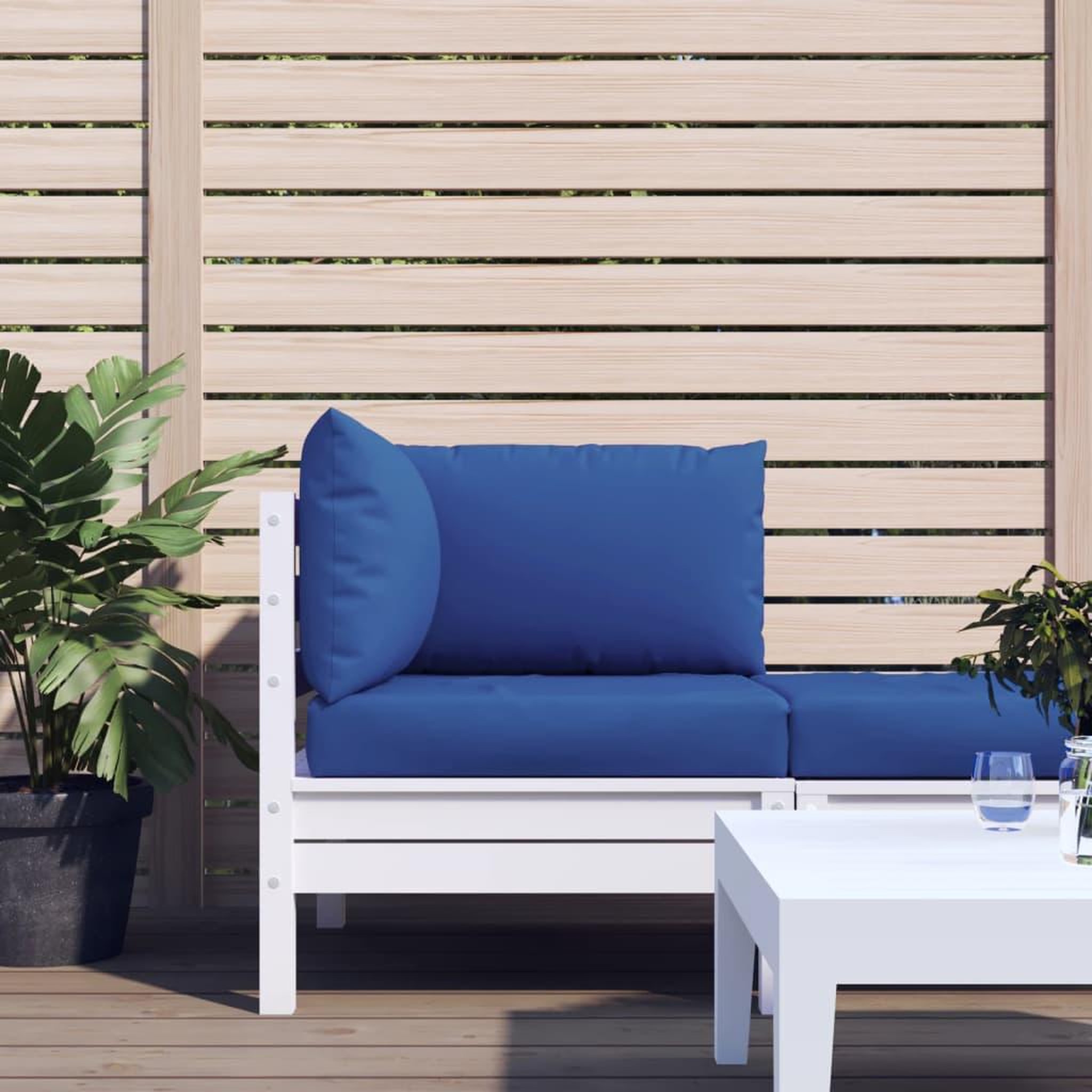 Voir la diapositive 1 : VIDAXL Coussins de palette lot de 3 bleu tissu oxford