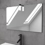 Aurlane Meuble salle de bain 80 cm monte suspendu finition bois - tiroirs soft close - vasque et miroir