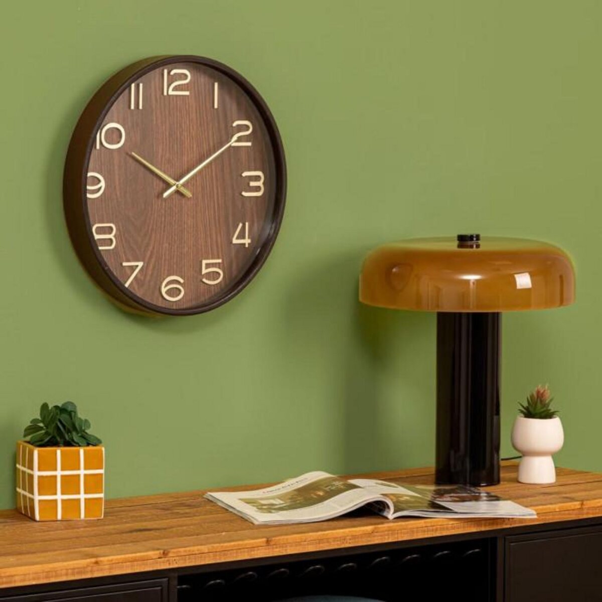ATMOSPHERA Horloge Murale Design  Ivana  38cm Marron